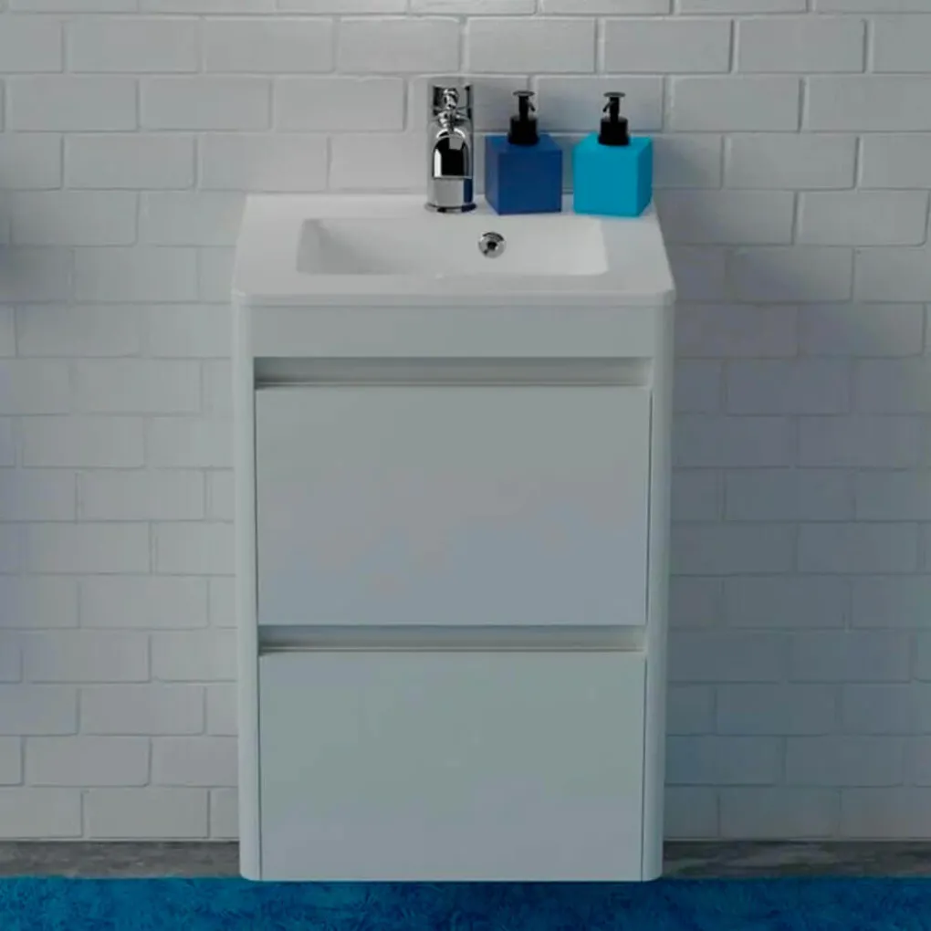 Шкаф нижний Fancy Marble Fiji-2 500 с умывальником Annabell 500- Фото 3